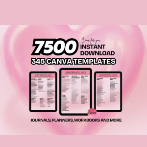 7500+ PLR MRR Canva Templates Bundle | 2025–2026 Printable Planners & Journals | DFY Digital Products